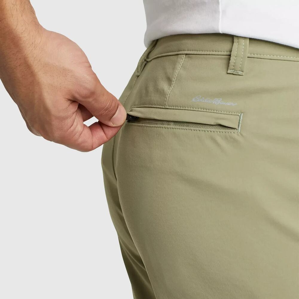 NWT Eddie Bauer Horizon Guide 10" Chino Shorts Stretch Eucalyptus Green Men's 42 - Picture 3 of 11